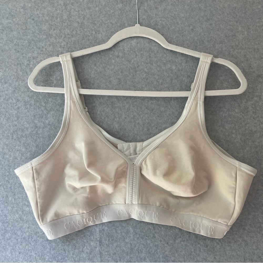 Cacique Cream Full Coverage Front Closure Bra